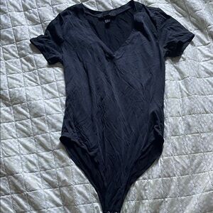 Forever 21 Black V-Neck Bodysuit